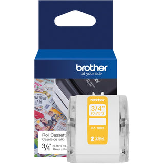 Brother CZ Roll Cassette, 0.75" x 16.4 ft, White (BRTCZ1003)