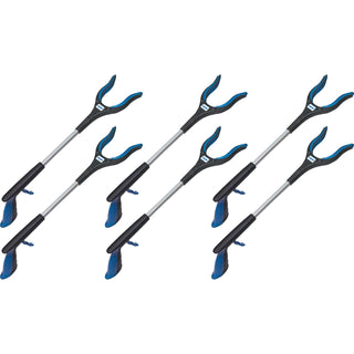 Ettore Grip 'n Grab Multipurpose Pickup Tool, 16" Reach, Lightweight, Rust Proof, Aluminum, Plastic, Blue, 6/Carton (ETO49016CT)