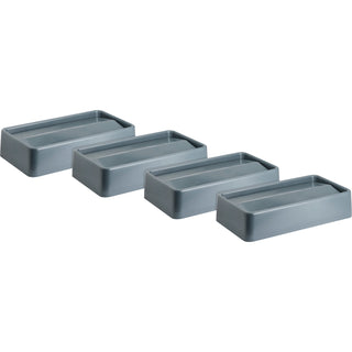 Genuine Joe Space-saving Container Swing Lid, Rectangular, 4/Carton, Gray (GJO02343CT)