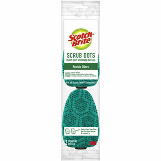 Scotch-Brite® Scrub Dots Dishwand Refill, 14/Carton, Green (MMM48827CT)