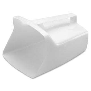 Rubbermaid® Commercial 64 oz. Utility Scoop, 6/Carton, Utility Scoop, Kitchen, Dishwasher Safe, Polycarbonate, White, Clear (RCP288500WHCT)