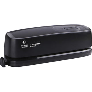 Business Source Hole Punch,Electric,3-Hole,10 Sht Cap.,5-1/5"X5-1/2"X4" ,Bk (BSN00083)