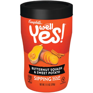 Campbell's® Squash/Sweet Potato Sipping Soup, Butternut Squash & Sweet Potato, 11.10 oz, 8/Carton (CAM24633)
