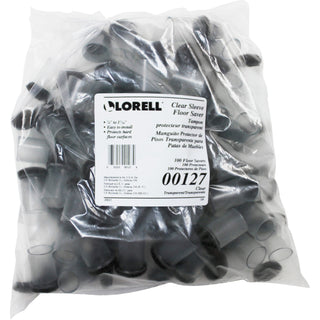Lorell Clear Sleeve Floor Protectors, Clear, Transparent, 100/Bag (LLR00127)