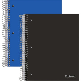 TOPS™ Notebook, 5-Sub, 200-Sht, 8-1/2"Wx10-1/2"Lx3/5"H, 2/Pk, Ast (TOP10387)