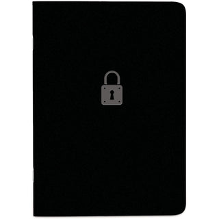 Rediform® Password Notebook, 64 Pages, Sewn, 0.4" x 3.5"5", Black Cover, Compact, Flexible Cover, Bilingual Format, Note Section, Recycled, 1Each (REDA00781)