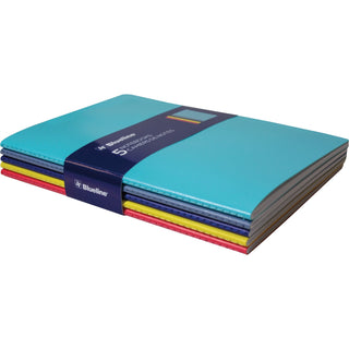 Rediform® Notebooks, Soft Cover, 64 Pages, 8-1/2"X11" , 5/Pk, Ast (REDA85)