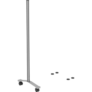 Lorell Adaptable Panel Legs, 18.8" x 2" Depth x 48.8" Height, Aluminum, Silver (LLR90272)