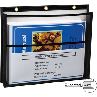 C-Line® Shop Ticket Holder, 11-1/10"Wx13-1/10"Lx1/5"H, 15/Bx, Black (CLI43401)