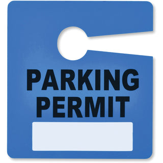 Tatco Parking Permit, Reusable, 2-4/5"Wx3"H, 50/Pk, Blue (TCO68103)