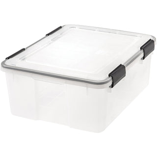 IRIS Storage Tote, 30 Quart, 19-7/10"X16"X7-9/10" , Cl (IRS110400)