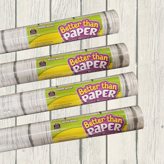 Teacher Created Resources Bulletin Board Roll, 4'Wx12'H, 4/Pk, White/Gray (TCR6331)