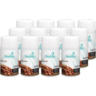 TimeMist® Cinnamon Premium Air Freshener Spray, Aerosol, 5.3 fl oz (0.2 quart), Cinnamon, 30 Day, 12/Carton, Long Lasting, Odor Neutralizer (TMS1042746CT)
