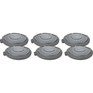 Rubbermaid® Commercial Brute 20-gallon Container Lid, Plastic, 6/Carton, Gray (RCP261960GYCT)
