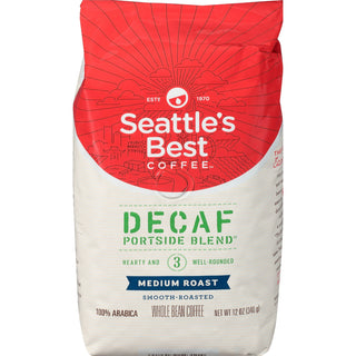 Seattle's Best™ Coffee, Whole Bean, Decaffeinated, Med Roast, No. 3, 12 Oz (SBK12420877)