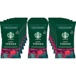Starbucks® Caffe Verona Dark Ground Coffee Pouch, Caffe Verona, Roasty Sweet, Dark Cocoa, Dark, 2.5 oz Per Pouch (SBK12411956)