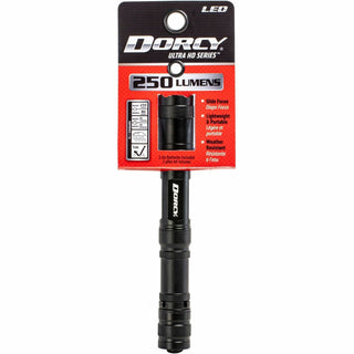 DORCY® Flashlight, 250 Lumen, 1"Wx1"Lx8-1/4"H, Aluminum (DCY414117)