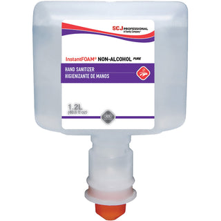 SC Johnson Hand Sanitizer, Foam, Non-Alcohol, 1.2 Liter, 3/Ct, Clear (SJNAFS120TF)