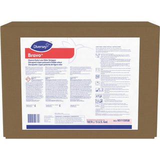 Diversey™ Bravo Heavy Duty Low Odor Stripper, Liquid, 128 fl oz (4 quart), Clear (DVO95115958)
