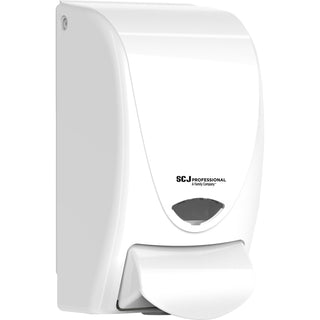SC Johnson Proline Curve Manual Dispenser, Manual, 1.06 quart Capacity, Durable, Antimicrobial, Anti-bacterial, White, 1Each (SJNWHB1LDS)