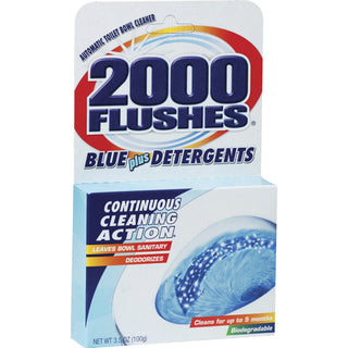 WD-40® 2000 Flushes Automatic Toilet Bowl Cleaner, Powder, 3.50 oz (0.22 lb), 12/Carton, Blue (WDF201020CT)
