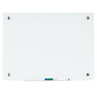 Bi-silque Dry-Erase Board, Glass, 24"Wx1/4"Lx36"H, White (BVCGL074407)