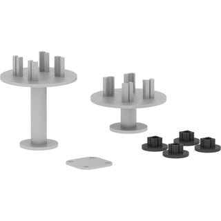 Lorell Adaptable Panel System T Connector Set, Steel, Silver (LLR90282)
