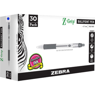 Zebra® Pen, Ballpoint, 0.7mm Point, 3/5"x2/5"x5-3/5" , 12/PK, Blue (ZEB25230)