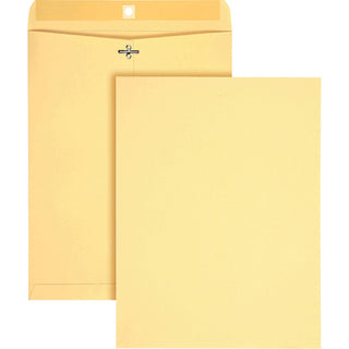 Quality Park™ Envelope, Clasp/Gummed, 10"Wx13"Lx1/10"H, 100/BX, Manilla (QUA38497)