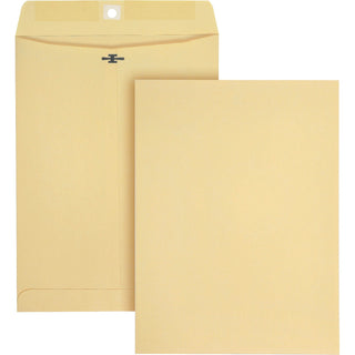 Quality Park™ Envelope, Clasp/Gummed, 9"Wx12"Lx1/10"H, 100/BX, Manilla (QUA38490)