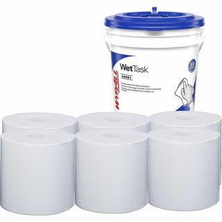 WypAll® Wipers, Disinfect/Sanitize, 12 x 12 1/2, White, 90/Roll, 6/Carton (KCC06211)
