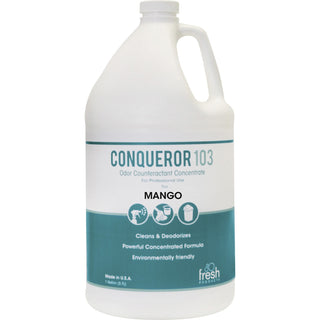 Fresh Products Bio Conqueror 105 Enzymatic Odor Counteractant Concentrate, Mango, 1 gal, 4/Carton (FRS1-BWB-MG)