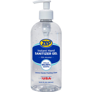 Zep Hand Sanitizer Gel Pump Bottle Dispenser, 16.9 fl oz, Clean Scent (ZPE355801)