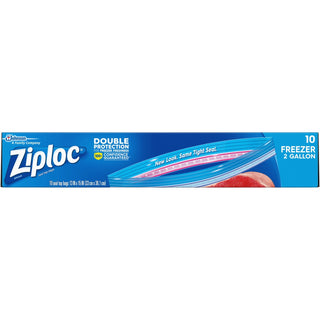 Ziploc&reg; 2-Gallon Freezer Bags - Extra Large Size - 2 gal - 13" Width - Clear - 10/Box (SJN665258)