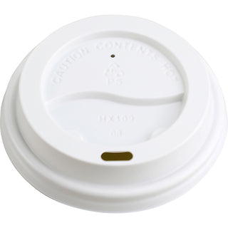 Genuine Joe Raised Siphole Hot Cup Lids - Round - 50 / Pack - White (GJO19052)