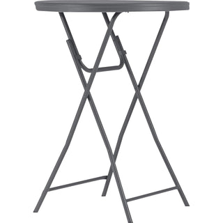 Dorel Zown Commercial Cocktail Folding Table, 32" Diameter, 43.62" Height, Gray (CSC60436SGY1E)