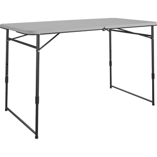 Cosco® Fold Portable Indoor/Outdoor Utility Table - 48"x 24", 28", - Gray - Steel, Resin (CSC14400GRY1E)