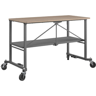 Cosco® Smartfold Portable Work Desk Table - Rectangle Top - Four Leg Base - 4 Legs x 51.40"x 26.50", 34", (CSC66721DKG1E)