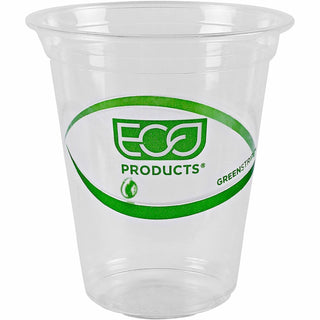 Eco-Products® GreenStripe Cold Cups - 16 fl oz - 50 / Pack - Clear - Polylactic Acid (PLA) - Cold Drink (ECOEPCC16GSA)