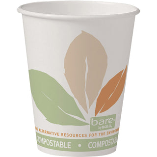 SOLO® Bare Eco-Forward SSPLA Paper Hot Cups - 8 fl oz - 50 / Pack - Multi - Paper, Polylactic Acid (PLA), Resin - Hot Drink, Beverage (SCC378PLAJ723)