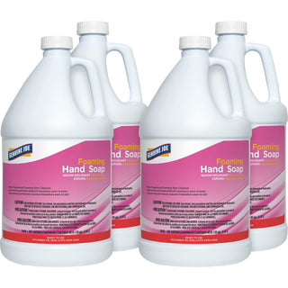 Genuine Joe Ultra Mild Foaming Skin Cleanser - Fresh Scent - 1 gal (3.8 L) - Hand, Skin - Pink - Anti-irritant - 4 / Carton (GJO18418CT)