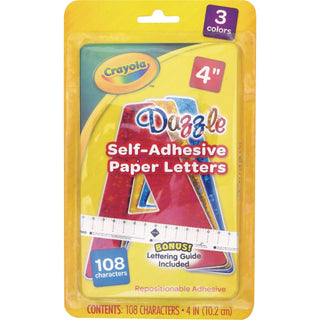 Crayola® Self-adhesive Paper Letters - Self-adhesive - 4", - Assorted - Paper (PACP1648CRA)