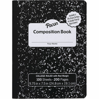 Pacon® Marble Hard Cover Wide Rule Composition Book (PACPMMK37101DE)