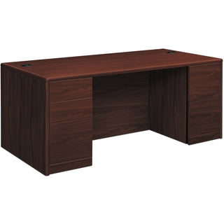 HON® Desk, Double-Pedestal, F/F, B/B/F, 66"x30"x29-1/2" , Mahogany (HON10774NN)