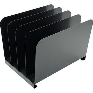 Huron Vertical Desk Organizer - 4 Compartment(s) - 7.8", x 11" x 11" Depth - Durable - Steel - 1 Each (HURHASZ0147)