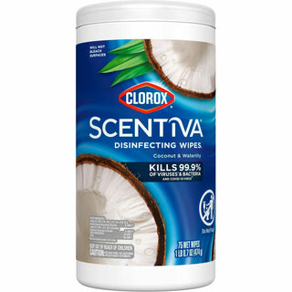 Clorox® Scentiva Bleach-Free Disinfecting Wipes - Ready-To-Use Wipe - Pacific Breeze & Coconut Scent - 75 / Tub (CLO60037)