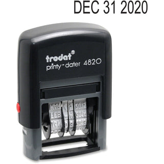 Trodat® Date Only Stamp - Date Stamp - 0.38" Impression Width x 1.62" Impression Length - 10000 Impression(s) - Black - Recycled - 1 (TDTE4820)
