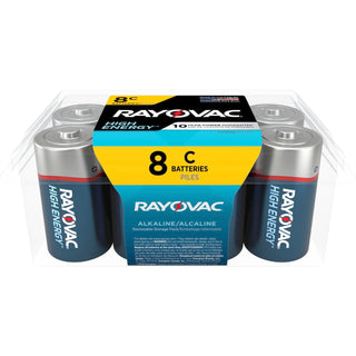 Rayovac® High-Energy Alkaline C Batteries - For Drain Device, Toy, Flashlight - 8 / Pack (RAY8148PP)