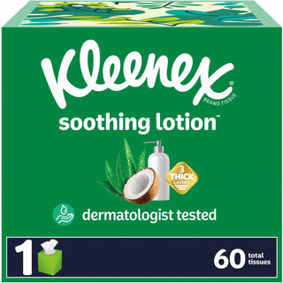 Kleenex® Lotion Facial Tissue, 3-Ply, White, 60 Sheets/Box, 27 Boxes/Carton (KCC54271CT)
