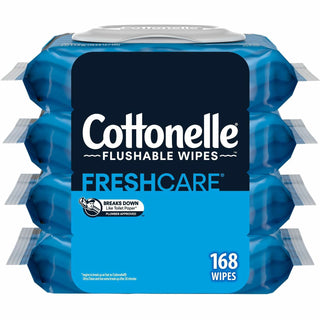 Cottonelle® Flushable Wipes - 7.25" - White - 4 Per Carton (KCC54495)